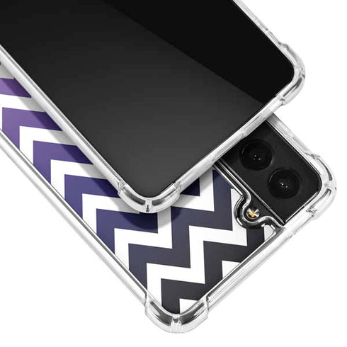 Chevron Purple Ombre Galaxy S21 FE Clear Case